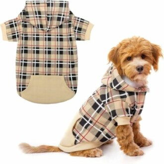EXPAWLORER Plaid Dog Hoodie