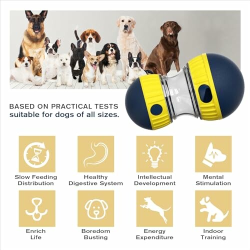 Large Size Dog Enrichment Toy for Medium/Small Dogs Treat Dispenser Ball