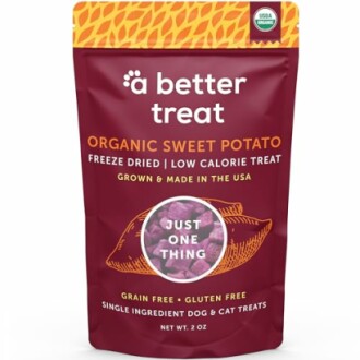 Organic sweet potato pet treat package